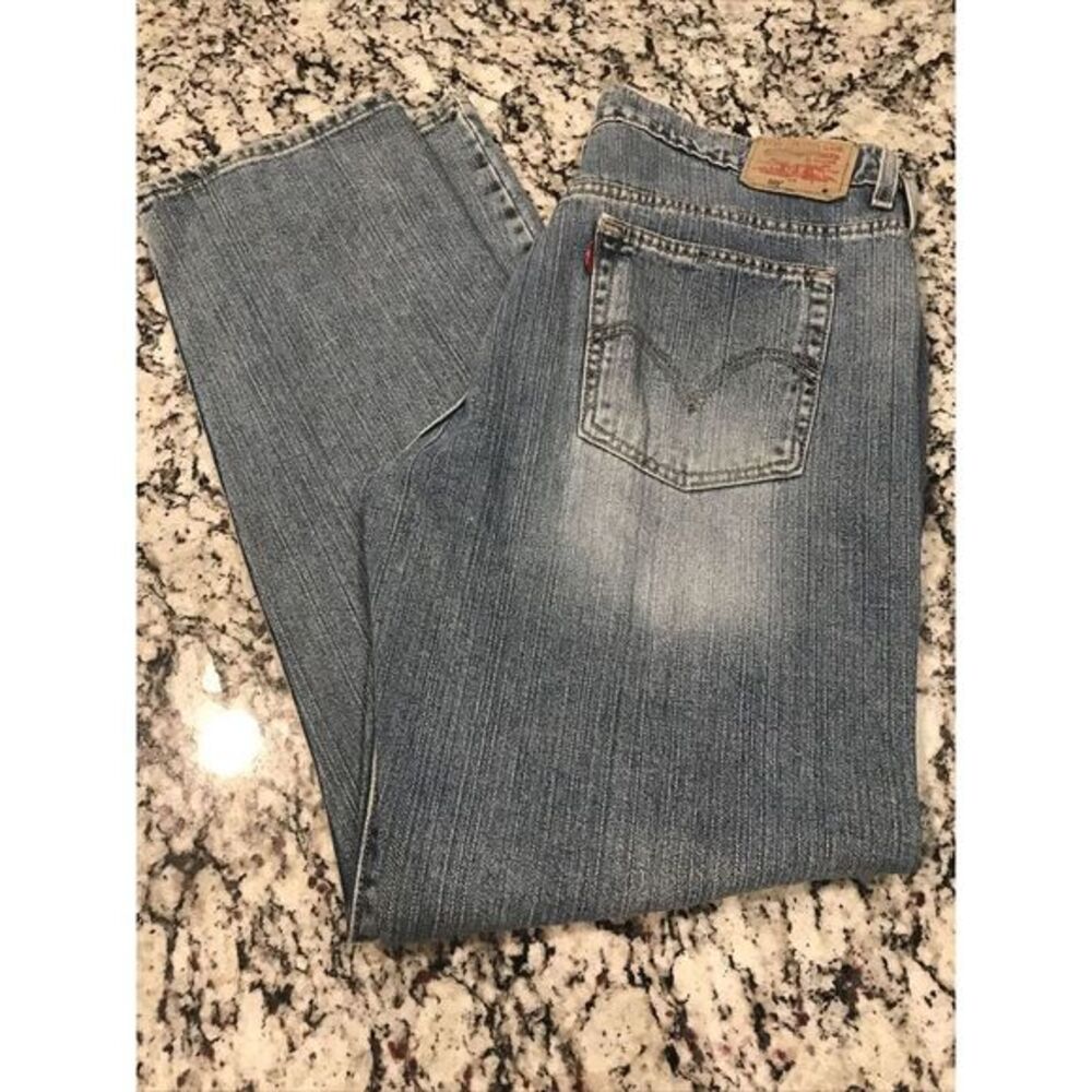 Levis 505 Nouveau Low Straight 100% Cotton Jeans Size 14‎ M